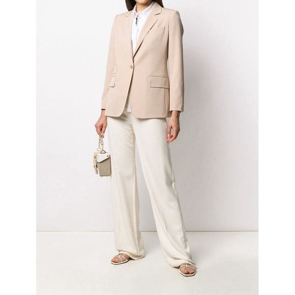 Max Mara Single Breasted Unno Blazer‎ Size 8 Tan - Picture 1 of 10